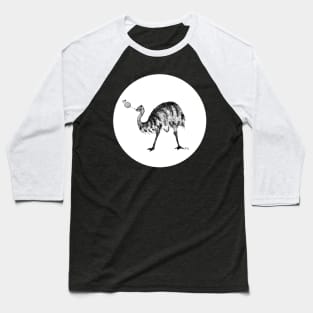 Emu playing badminton Baseball T-Shirt